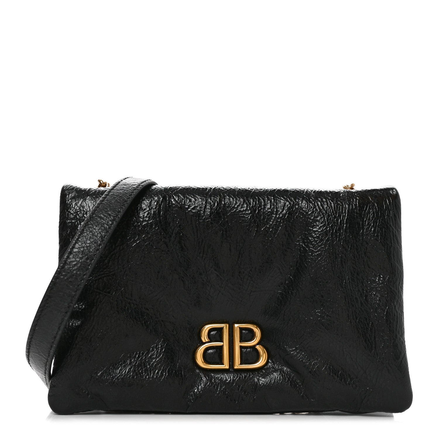 Balenciaga Arena Calfskin Puffy Monaco Chain Shoulder Bag  Black 1 of 10