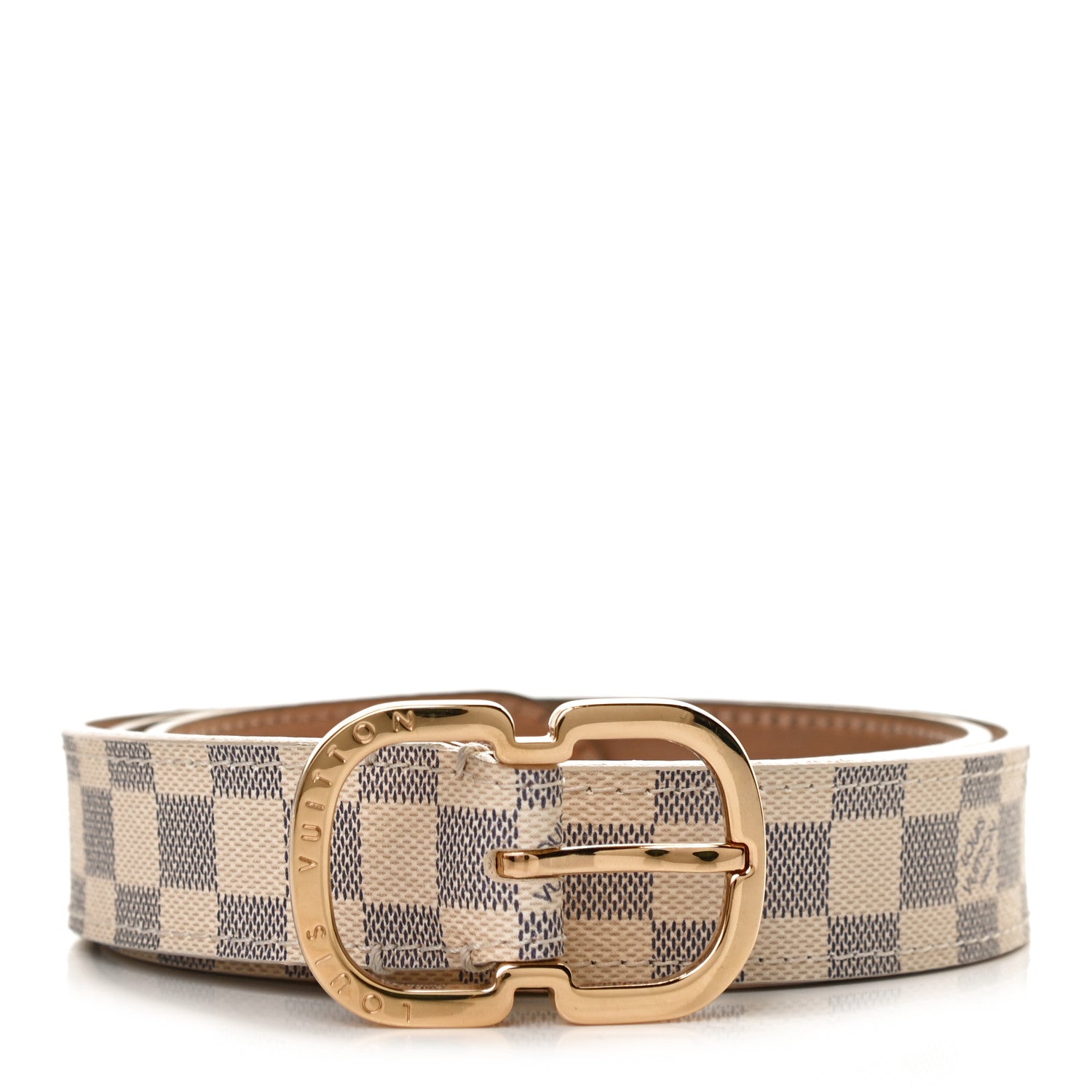 Louis Vuitton Damier Azur 25mm Mini Belt 75 30 1 of 7