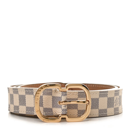 Louis Vuitton Damier Azur 25mm Mini Belt 75 30 1 of 7