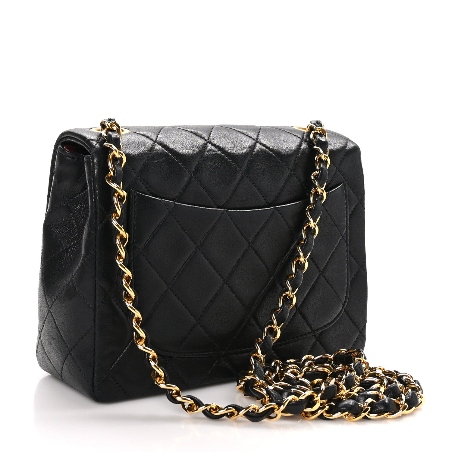 Chanel Lambskin Quilted Mini Square Flap Black 3 of 10