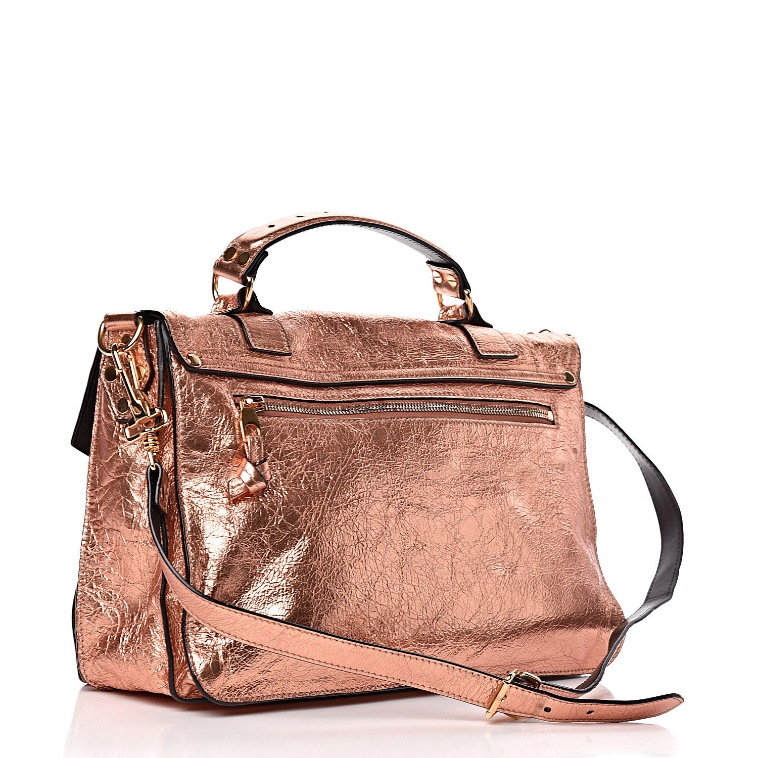 Proenza Schouler Metallic Lambskin Medium PS1 Satchel Copper 3 of 16