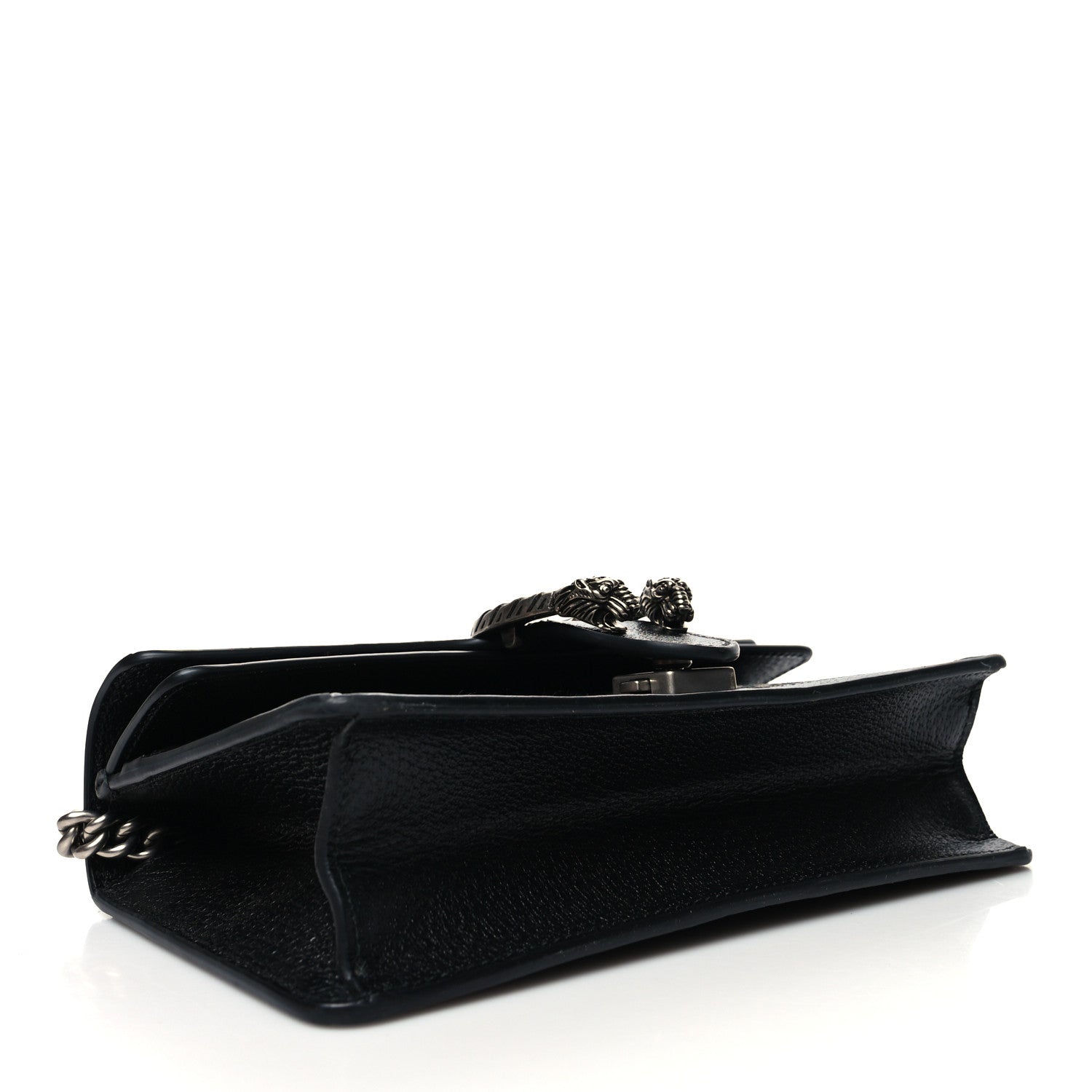 Gucci Jacquard Black Denim GG Monogram Textured Dollar Calfskin Small Dionysus Shoulder Bag Black Ivory 4 of 11