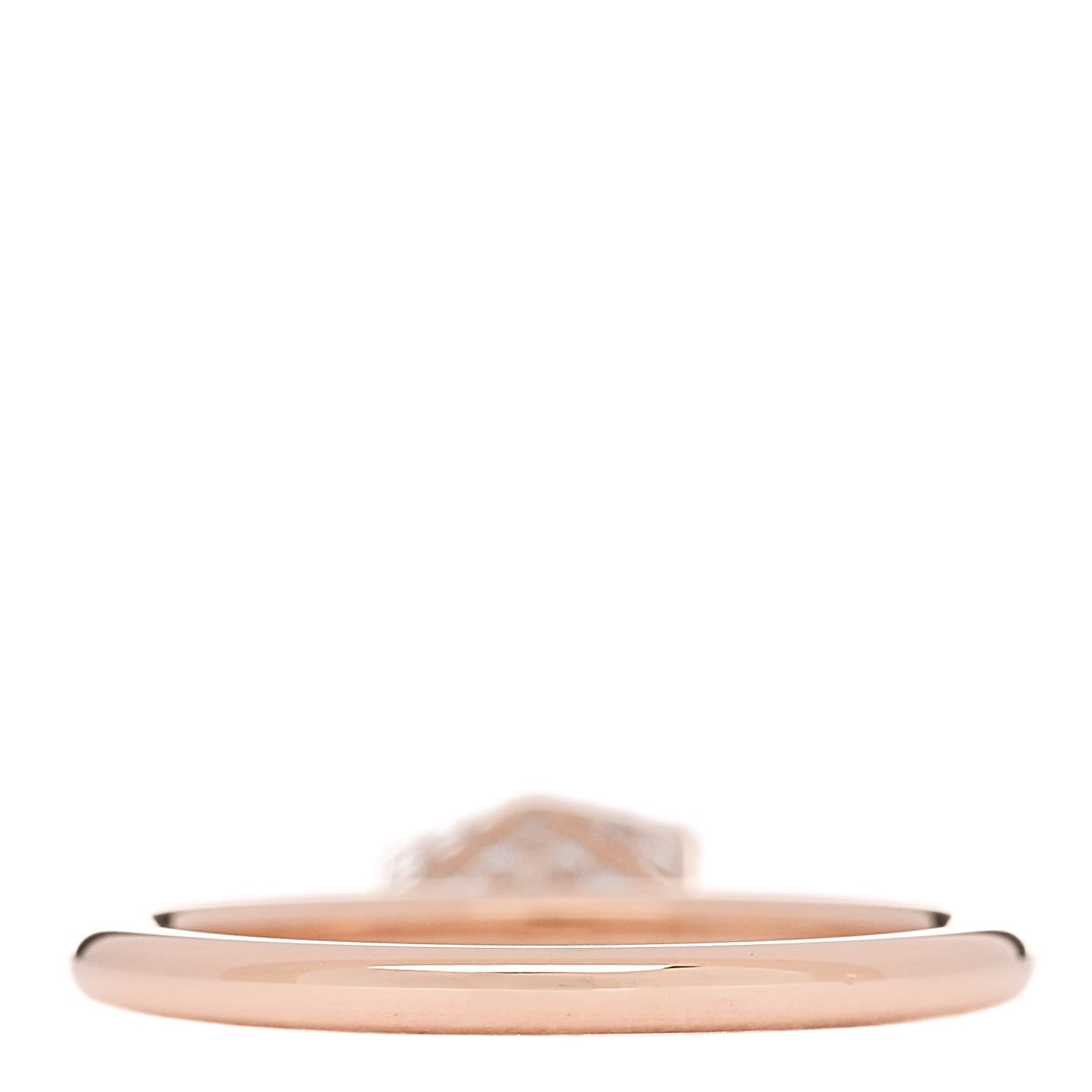 Hermes 18K Rose Gold Diamond PM Clou d'H Ring 52 6 3 of 5