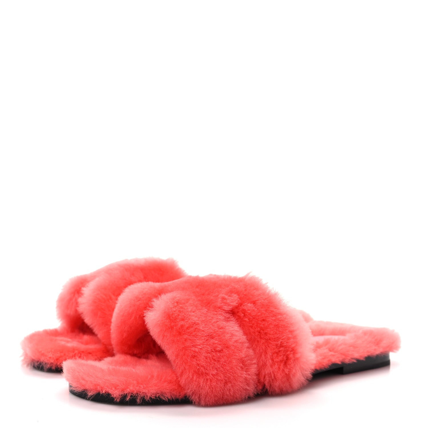 Hermes Woolskin Oran Sandals 38 Rose Du Desert 3 of 8