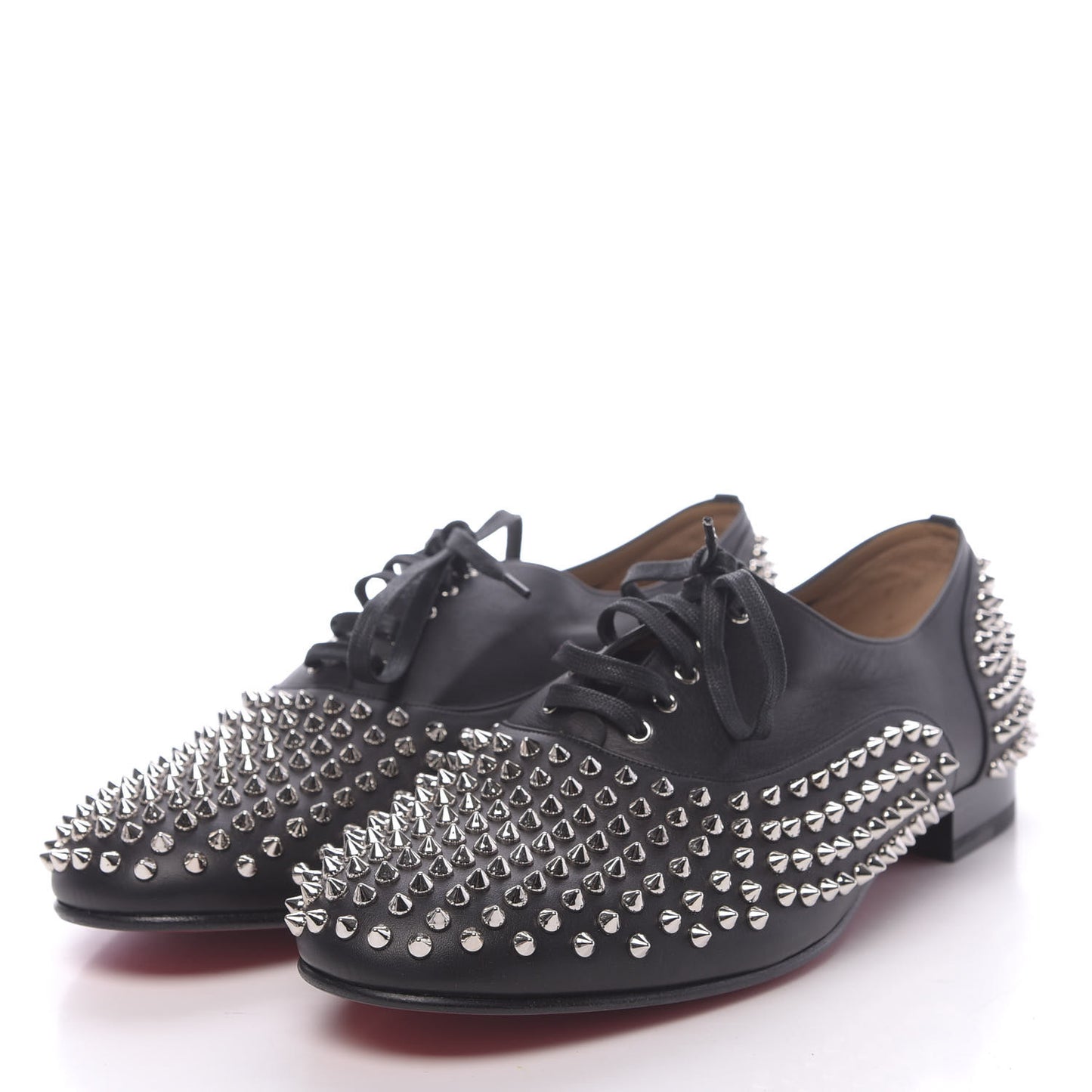 Calfskin Spike Mens Freddy Flat 46.5 Black
