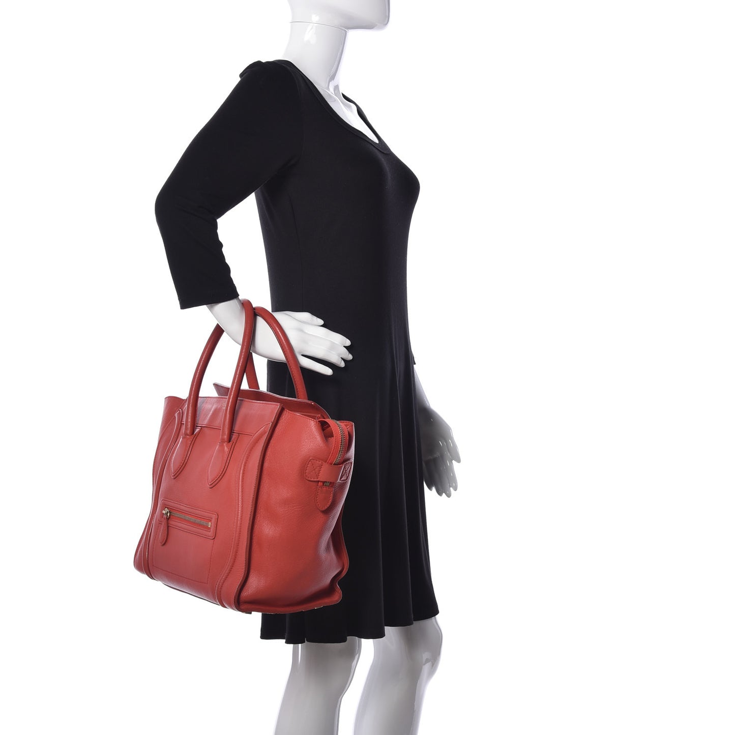Calfskin Mini Luggage Red
