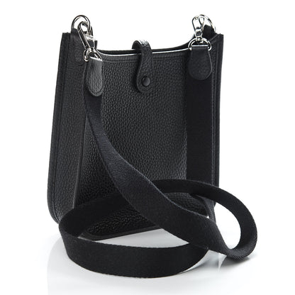 Hermes Taurillon Clemence Evelyne TPM Black 3 of 11