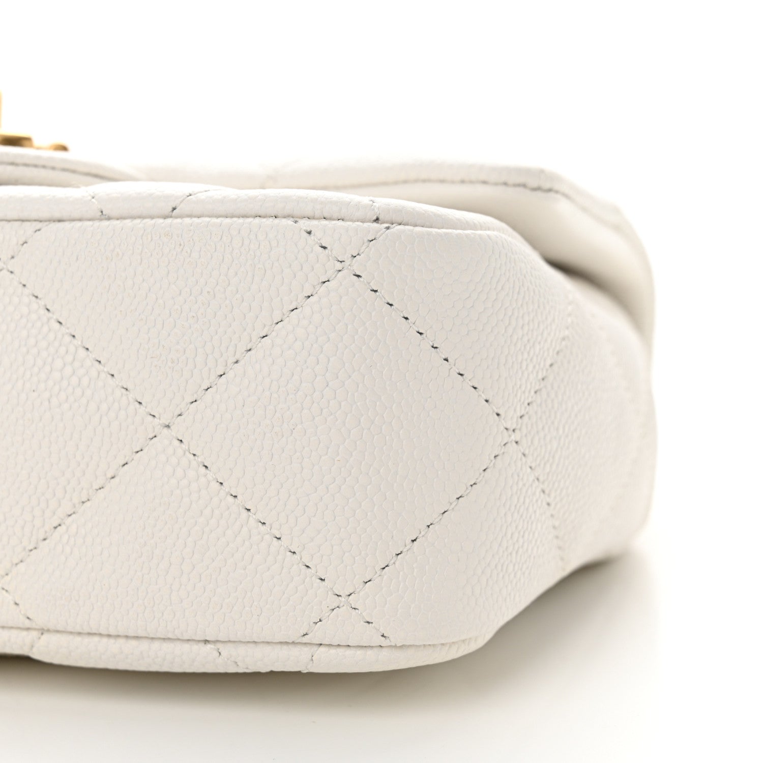 Chanel Caviar Quilted Mini Sweetheart Flap White 10 of 12