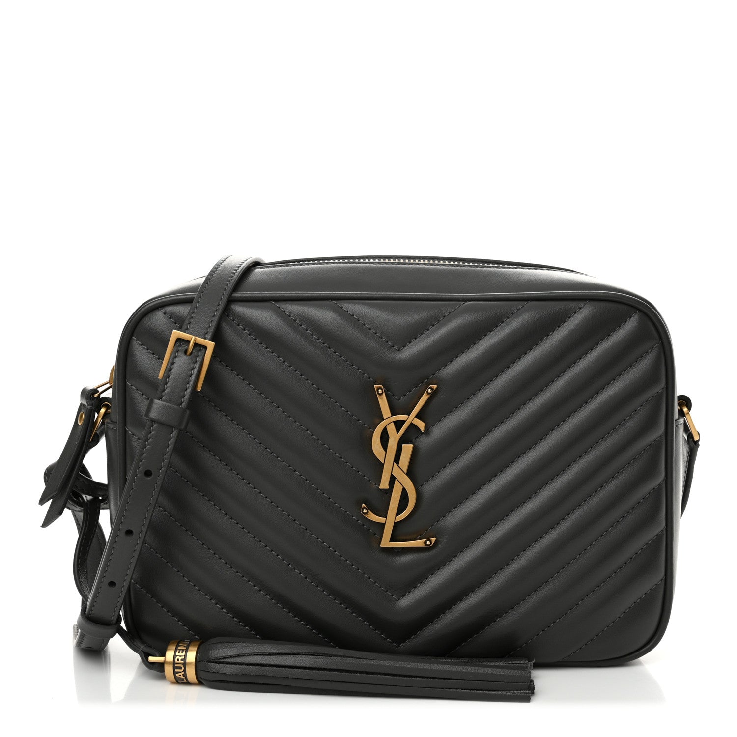 Saint Laurent Calfskin Matelasse Monogram Lou Camera Bag Storm 1 of 11