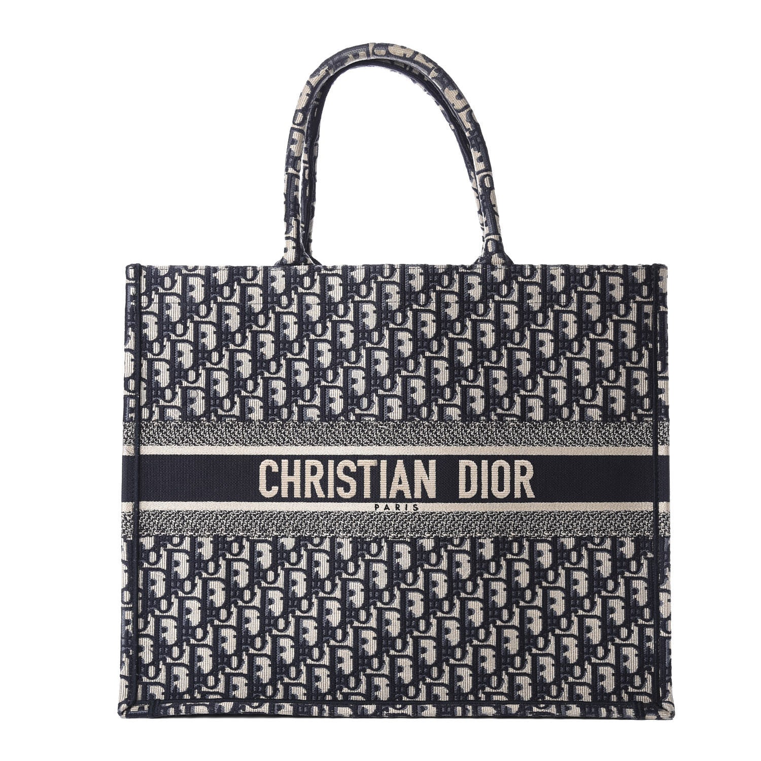 Christian Dior Oblique Book Tote Blue Multicolor 1 of 10