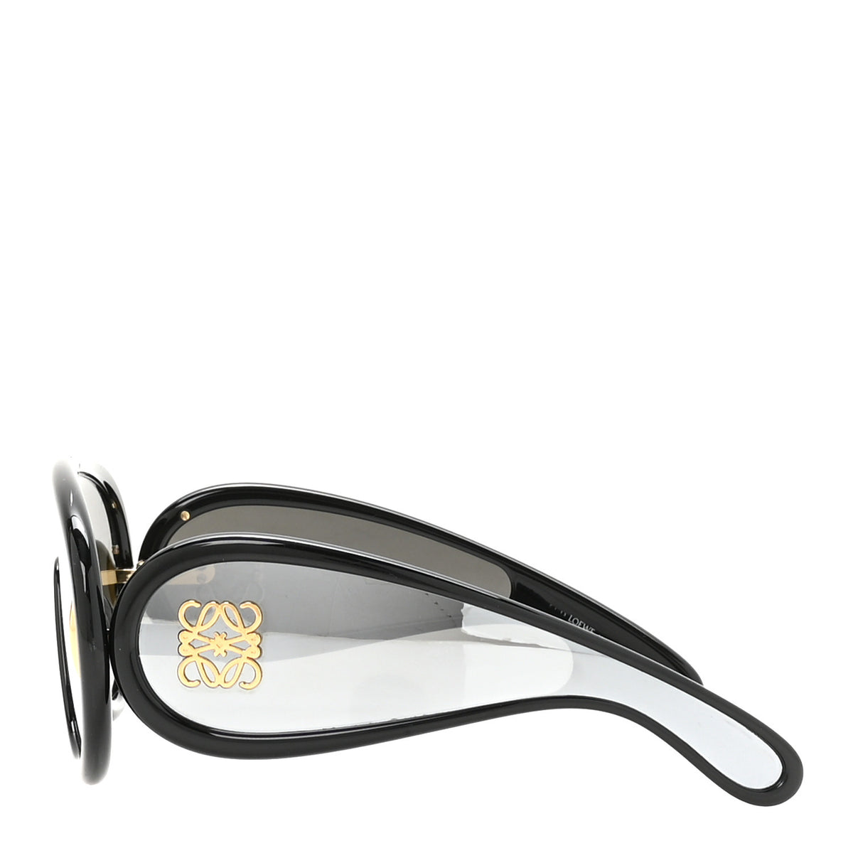 Loewe Acetate Mirrored Anagram Wave Mask Sunglasses LW40108I Black 3 of 6