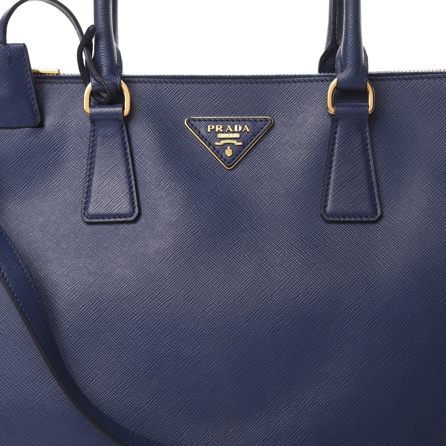 Saffiano Large Galleria Double Zip Tote Bluette