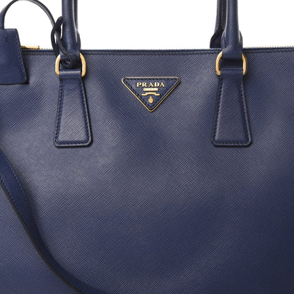 Prada Saffiano Large Galleria Double Zip Tote Bluette 12 of 18