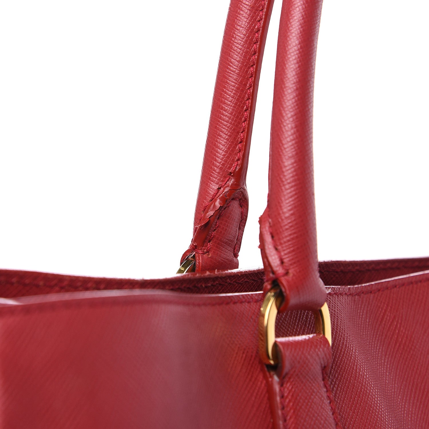 Prada Saffiano Lux Large Tote Fuoco 12 of 13