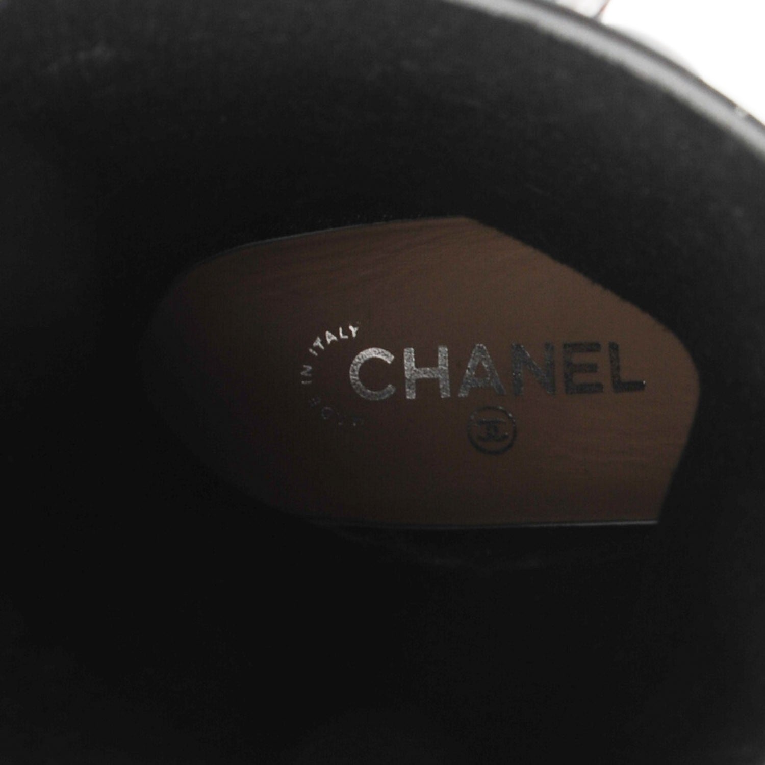 Chanel Rubber Glitter Camellia Rain Boots 36 Black 6 of 7