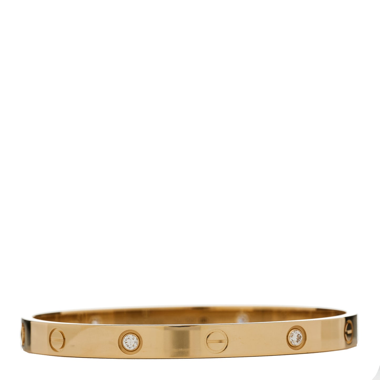 18K Yellow Gold 4 Diamond LOVE Bracelet 18