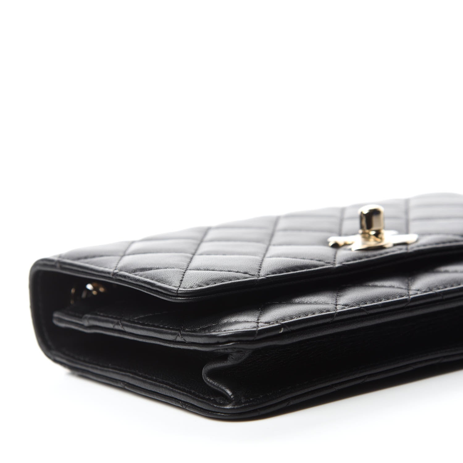 Chanel Lambskin Quilted Trendy CC Wallet On Chain WOC Black 6 of 12