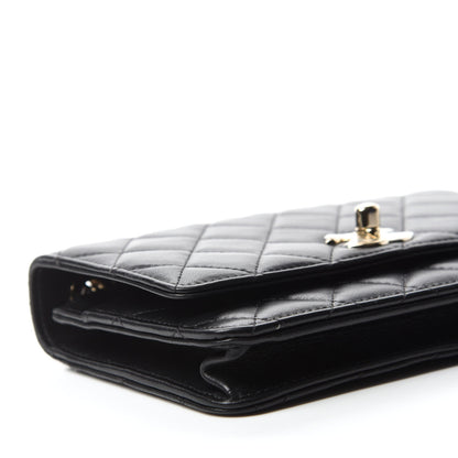 Chanel Lambskin Quilted Trendy CC Wallet On Chain WOC Black 6 of 12