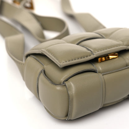 Bottega Veneta Lambskin Maxi Intreccio Padded Mini Candy Cassette Crossbody Bag Travertine 7 of 9