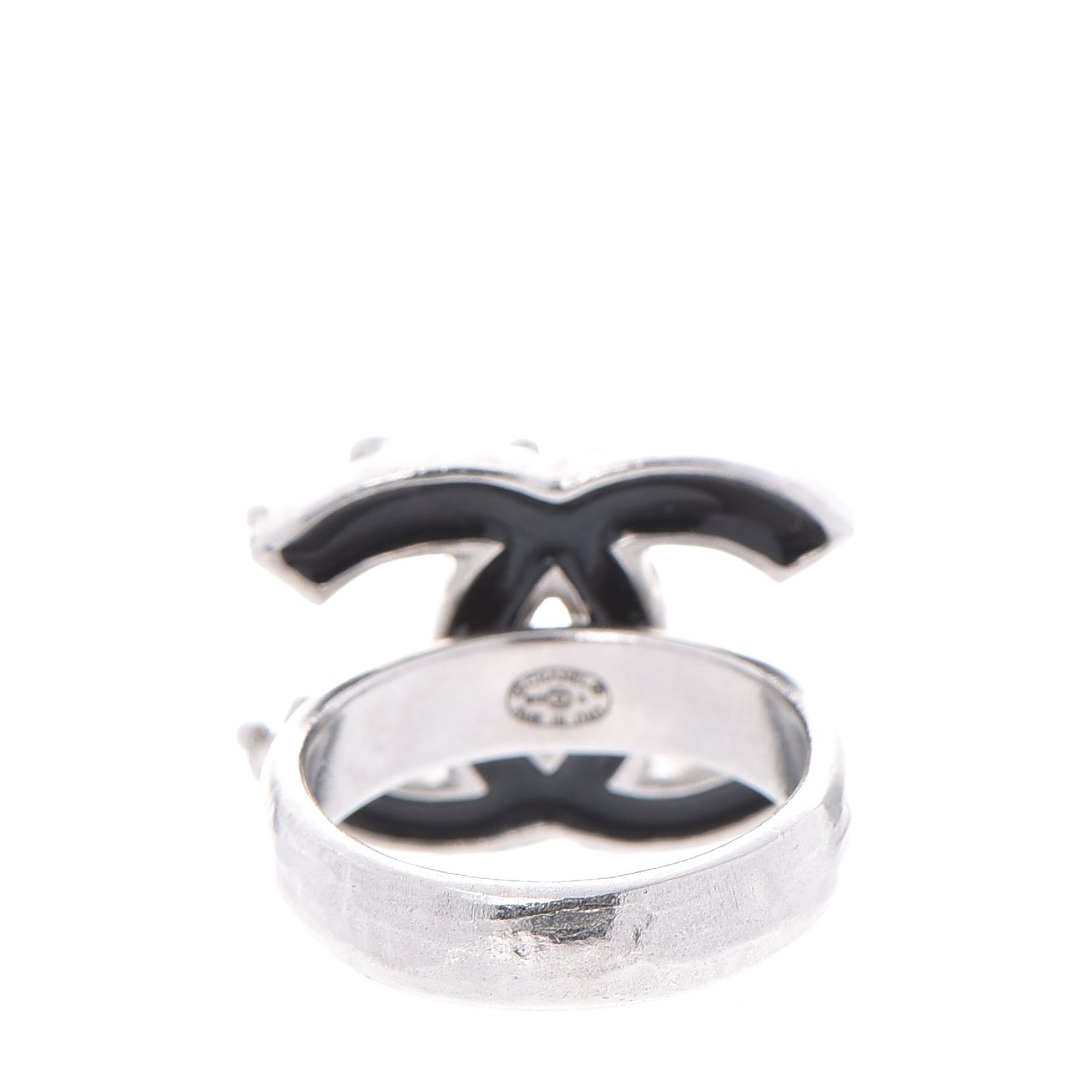 Ruthenium Enamel CC Ring 7 Black