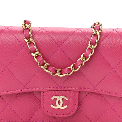 Chanel Caviar Quilted Mini Chain Bag Dark Pink 8 of 11