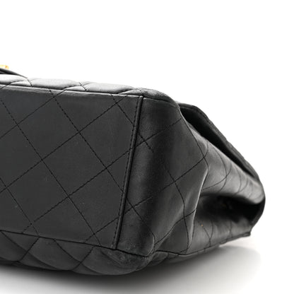 Chanel Lambskin Quilted Maxi Single Flap Black 10 of 12