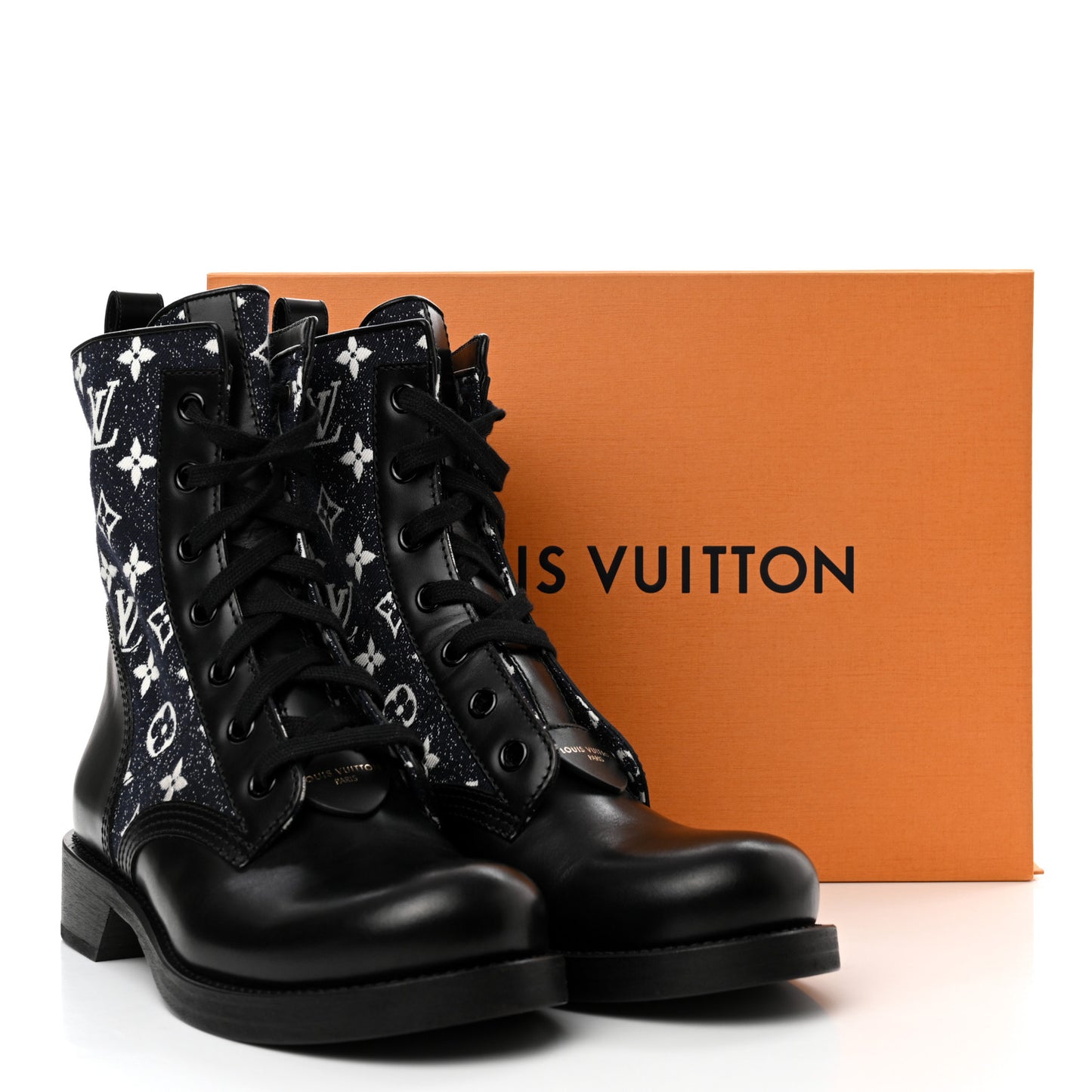Denim Calfskin Metropolis Flat Ranger Boot 40