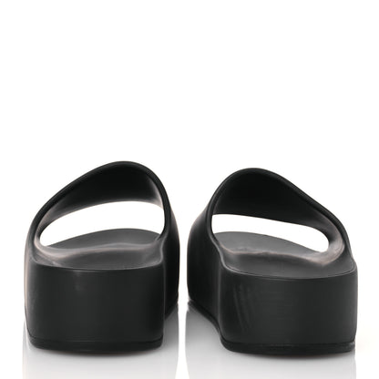Balenciaga Rubber Chunky Platform Slide Sandals 39 Black 5 of 13