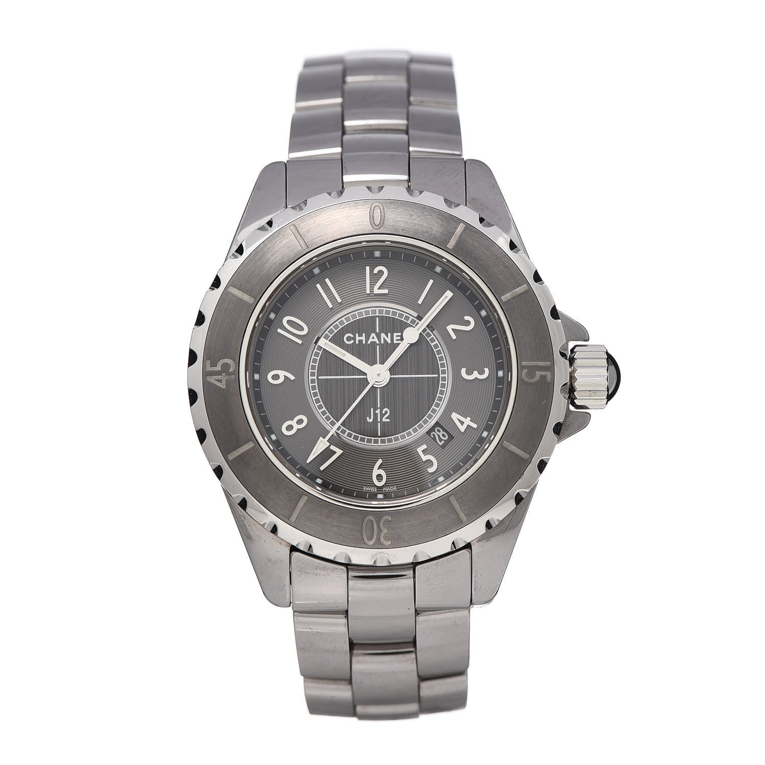 Chanel Titanium Ceramic 33mm J12 Chromatic Quartz Watch 1 of 8