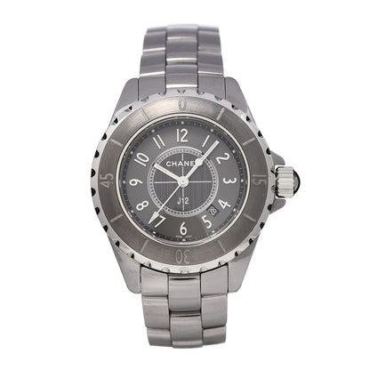 Chanel Titanium Ceramic 33mm J12 Chromatic Quartz Watch 1 of 8