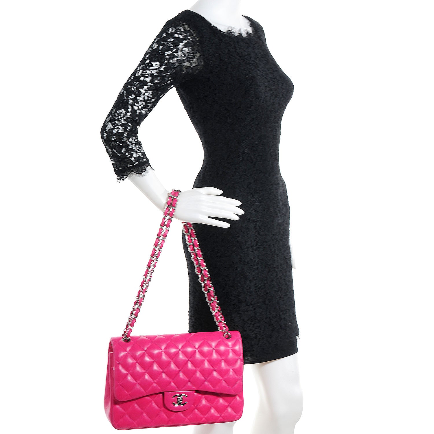 Chanel Lambskin Jumbo Double Flap Pink 2 of 8