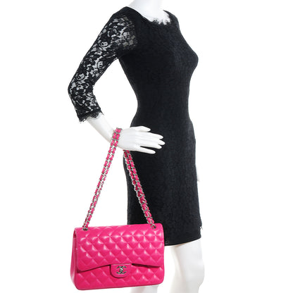 Chanel Lambskin Jumbo Double Flap Pink 2 of 8