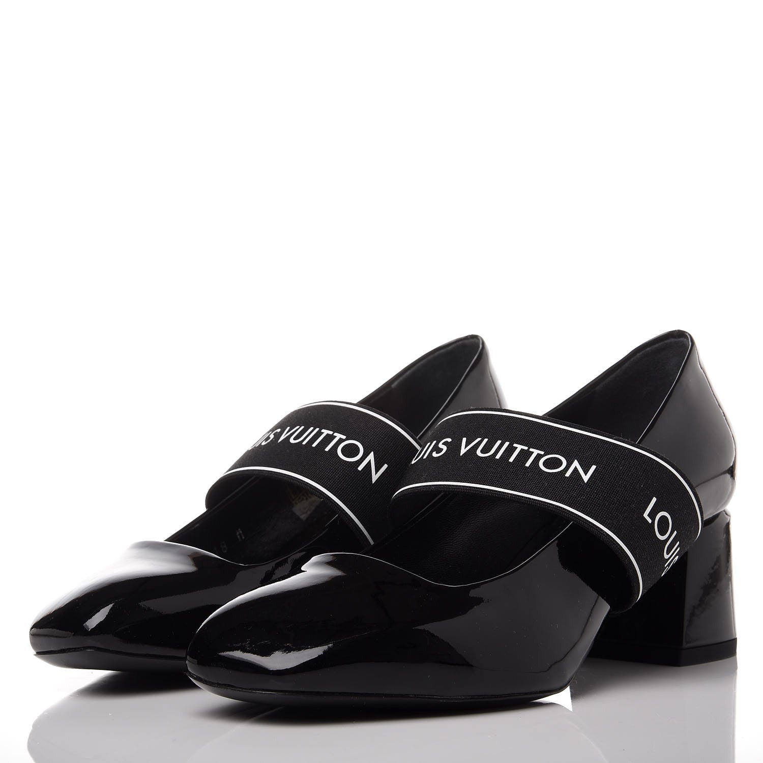 Louis Vuitton Patent Uncover Pumps 35 Black 3 of 9