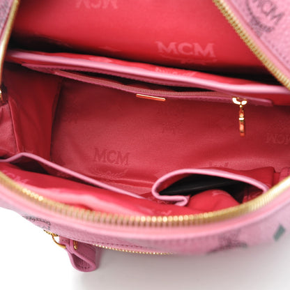 MCM Visetos Small Sprinkle Stud Stark Backpack Pink 5 of 9