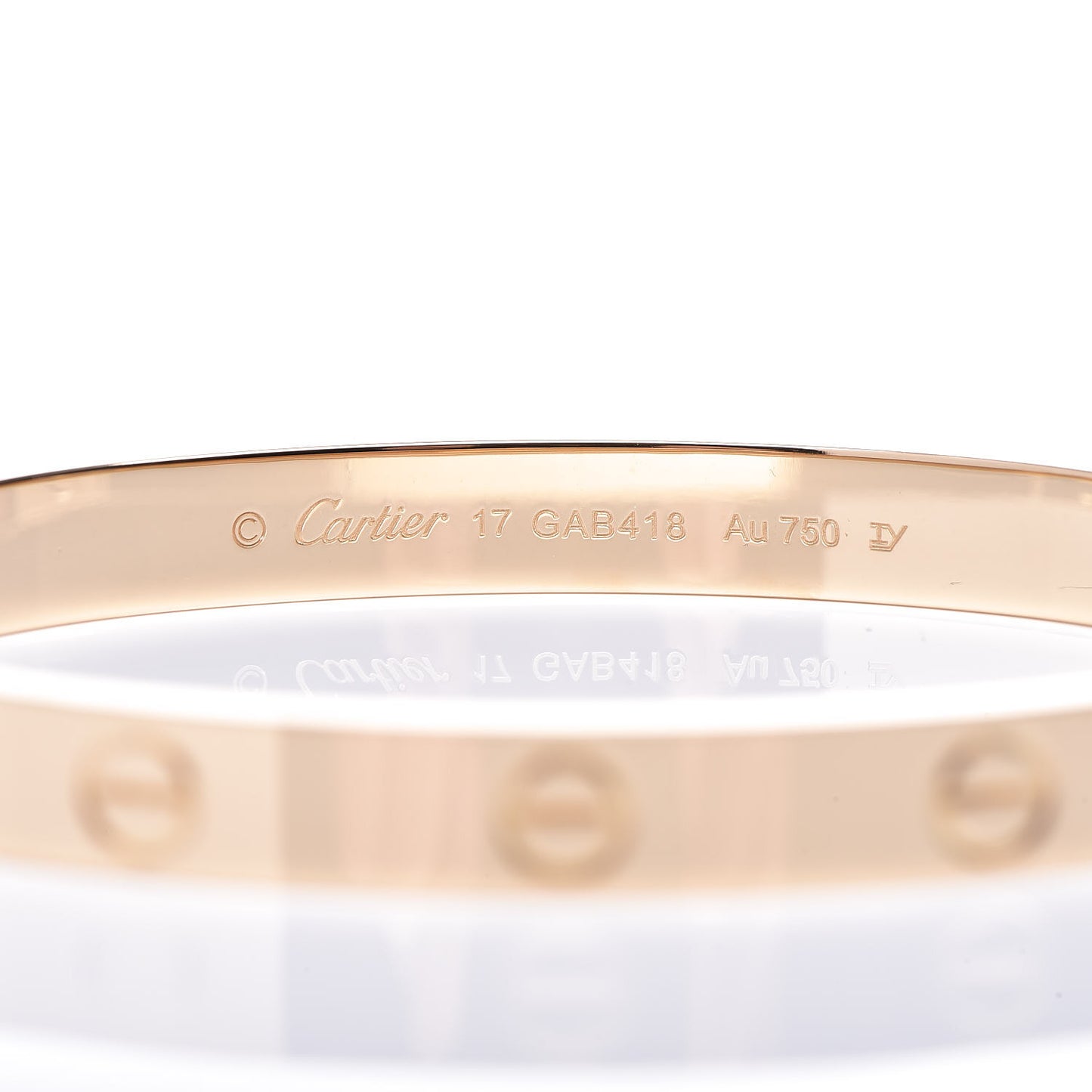 18K Yellow Gold LOVE Bracelet 17