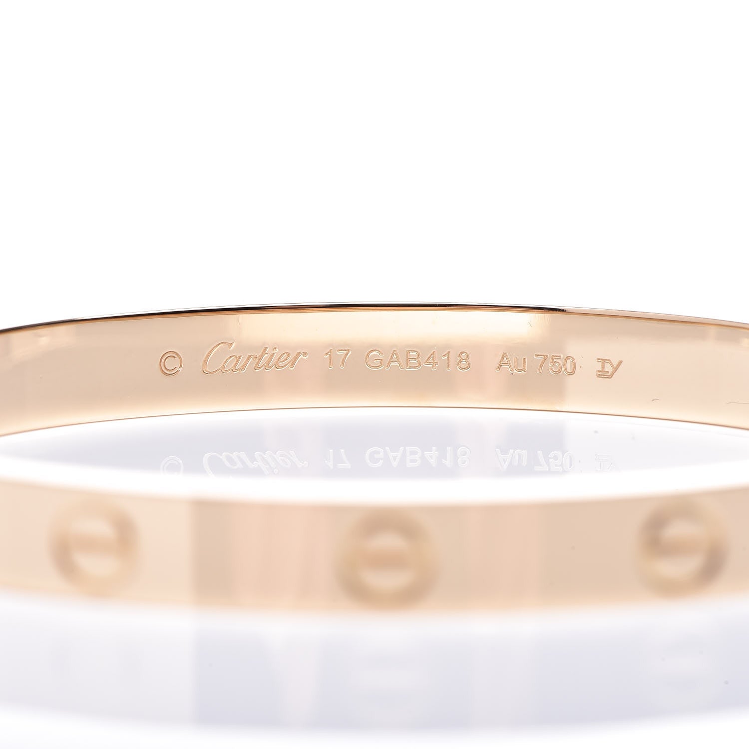 Cartier 18K Yellow Gold LOVE Bracelet 17 5 of 7