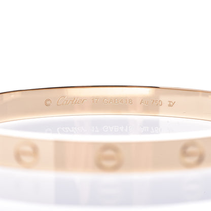 Cartier 18K Yellow Gold LOVE Bracelet 17 5 of 7