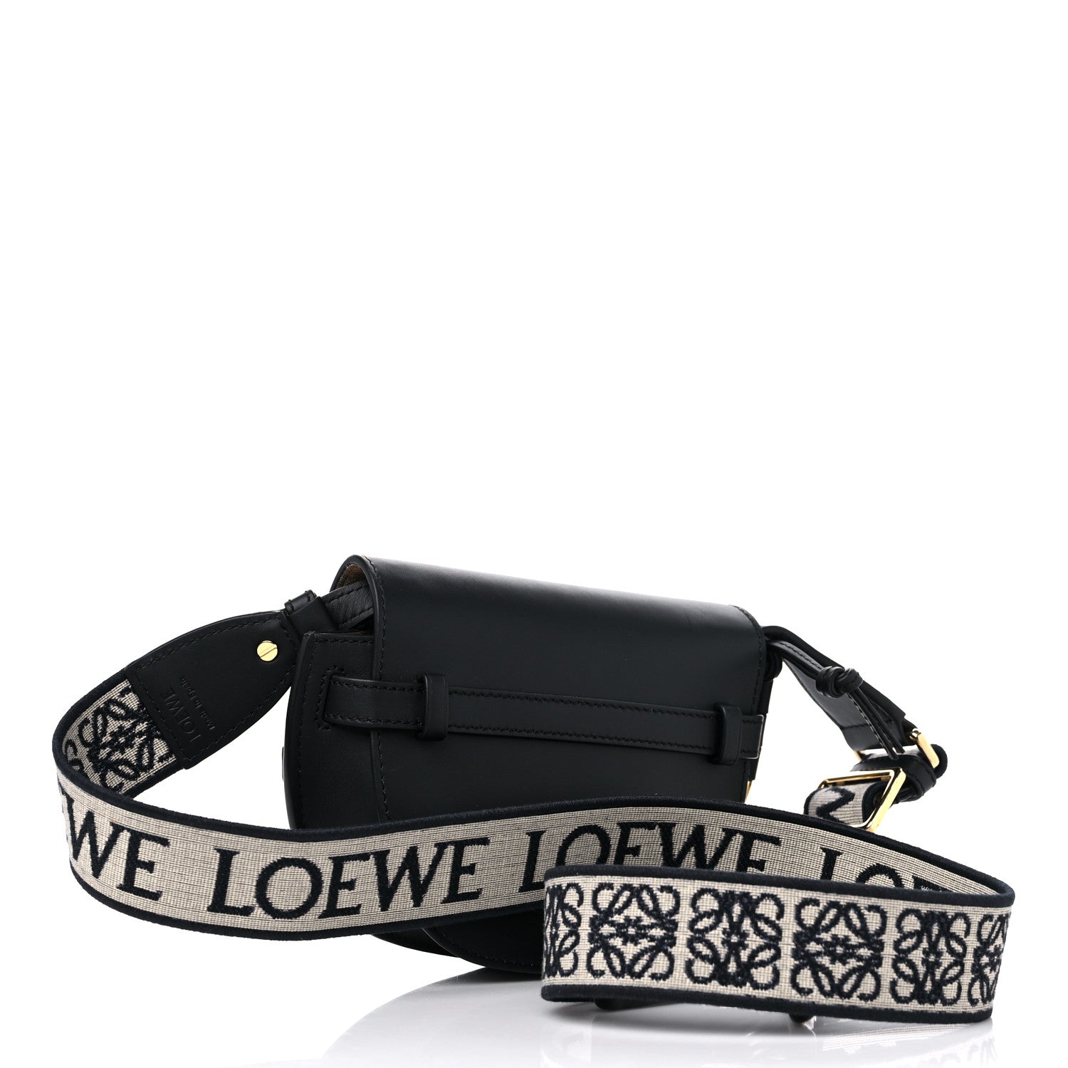 Loewe Calfskin Jacquard Mini Gate Dual Bag Black 3 of 8