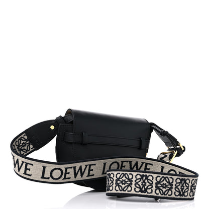 Loewe Calfskin Jacquard Mini Gate Dual Bag Black 3 of 8