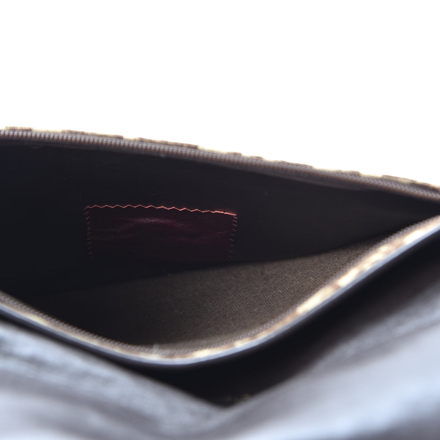 Monogram Flap Clutch Brown