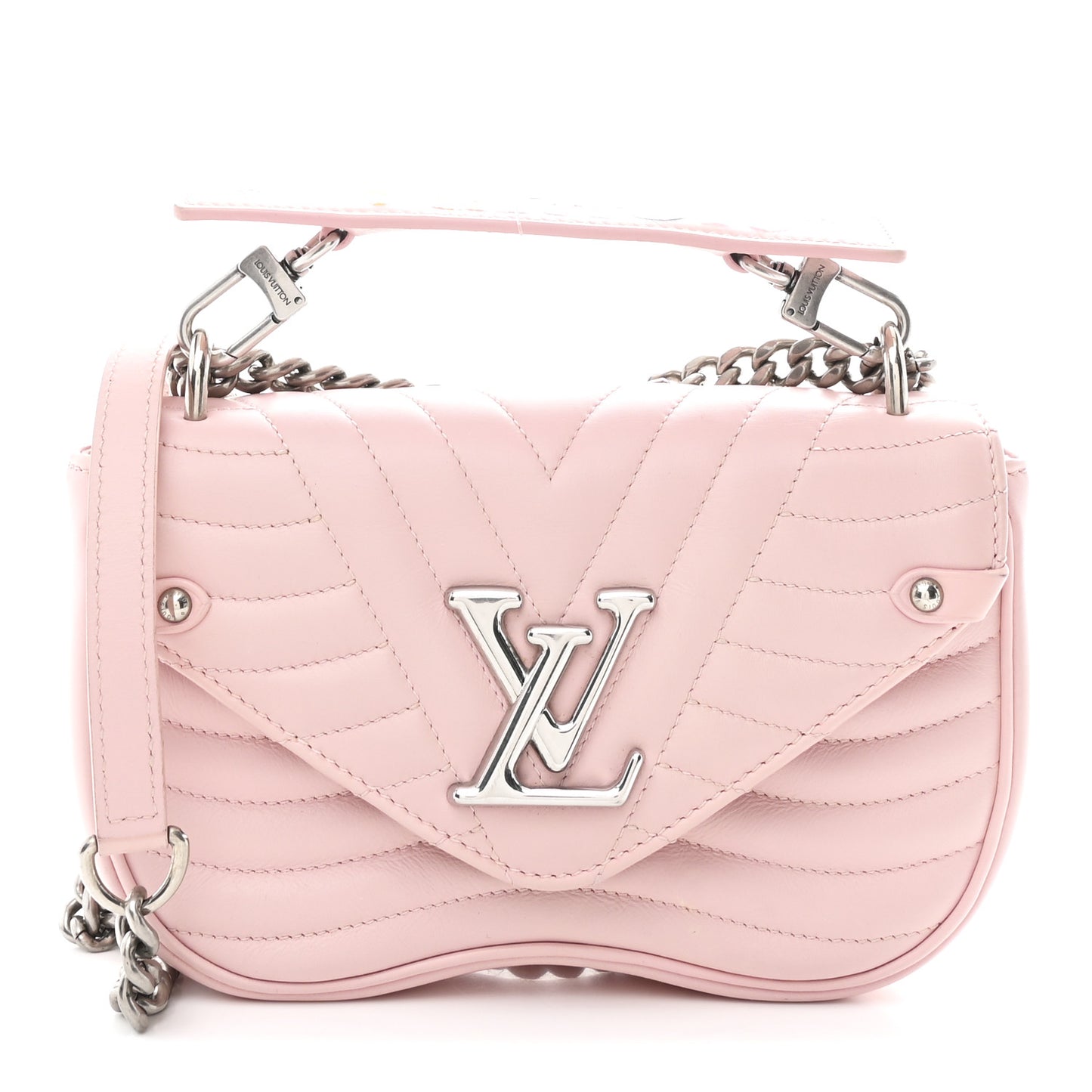 Calfskin New Wave Chain PM Smoothie Pink