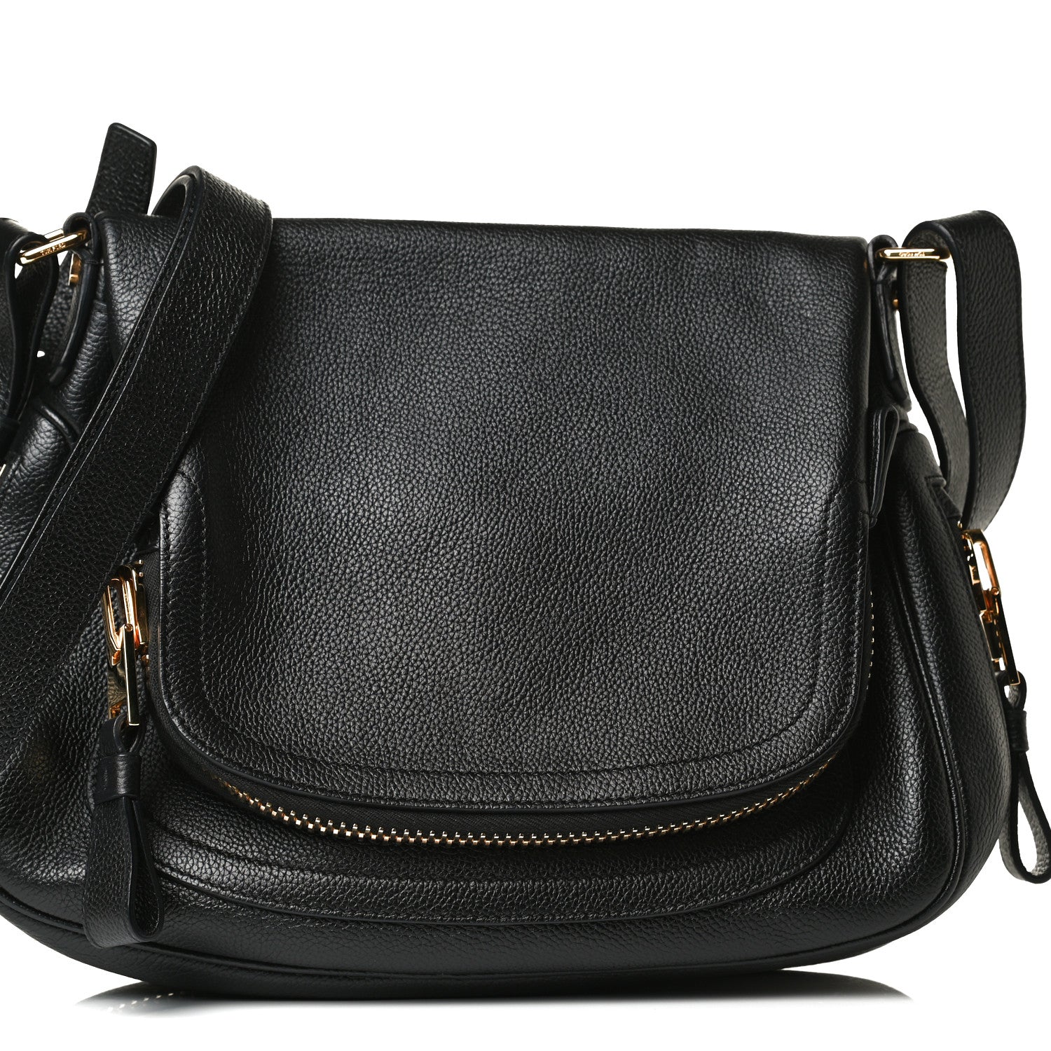 Tom Ford Grained Calfskin Medium Jennifer Crossbody Bag Black 8 of 12