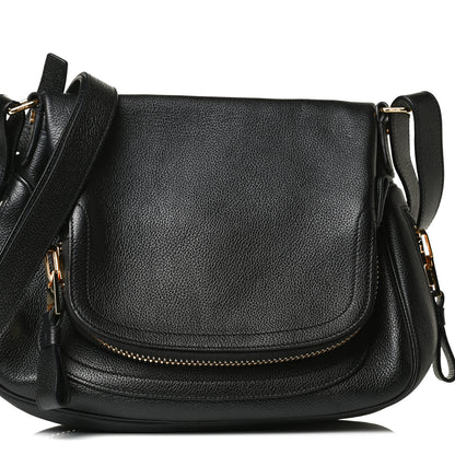 Tom Ford Grained Calfskin Medium Jennifer Crossbody Bag Black 8 of 12