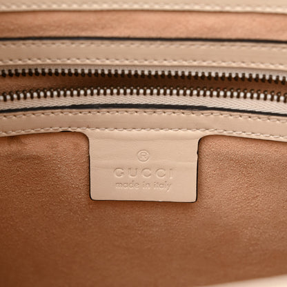 Gucci Calfskin Sylvie Web Small Queen Margaret Top Handle Bag White 6 of 18