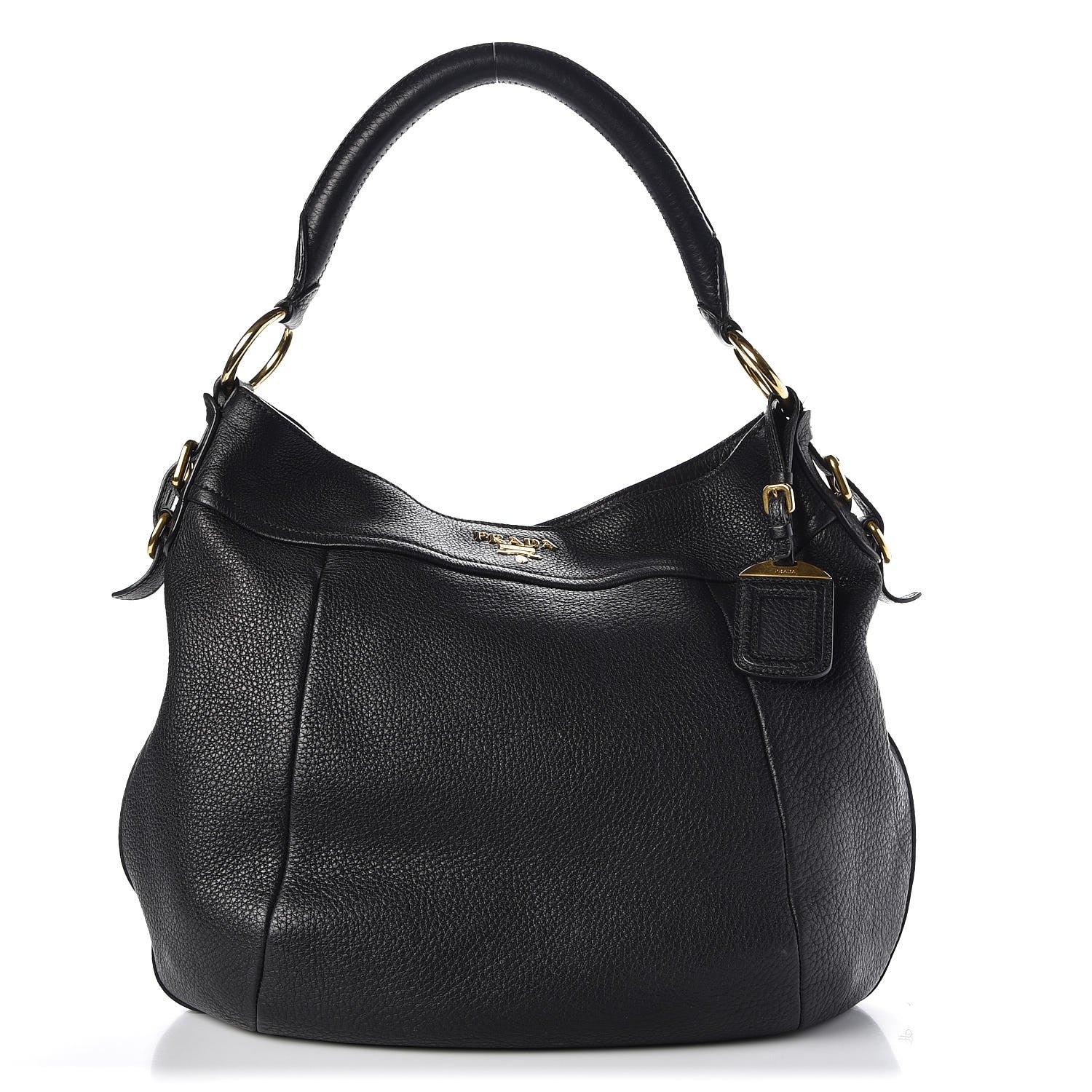 Prada Vitello Daino Hobo Black 1 of 15