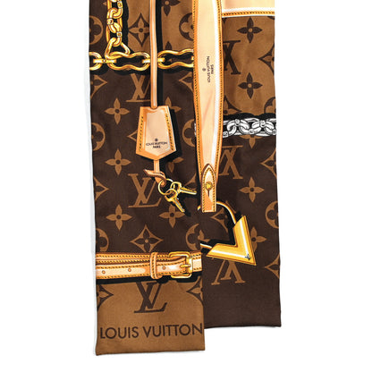 Louis Vuitton Silk Monogram Confidential Bandeau Brown 2 of 3
