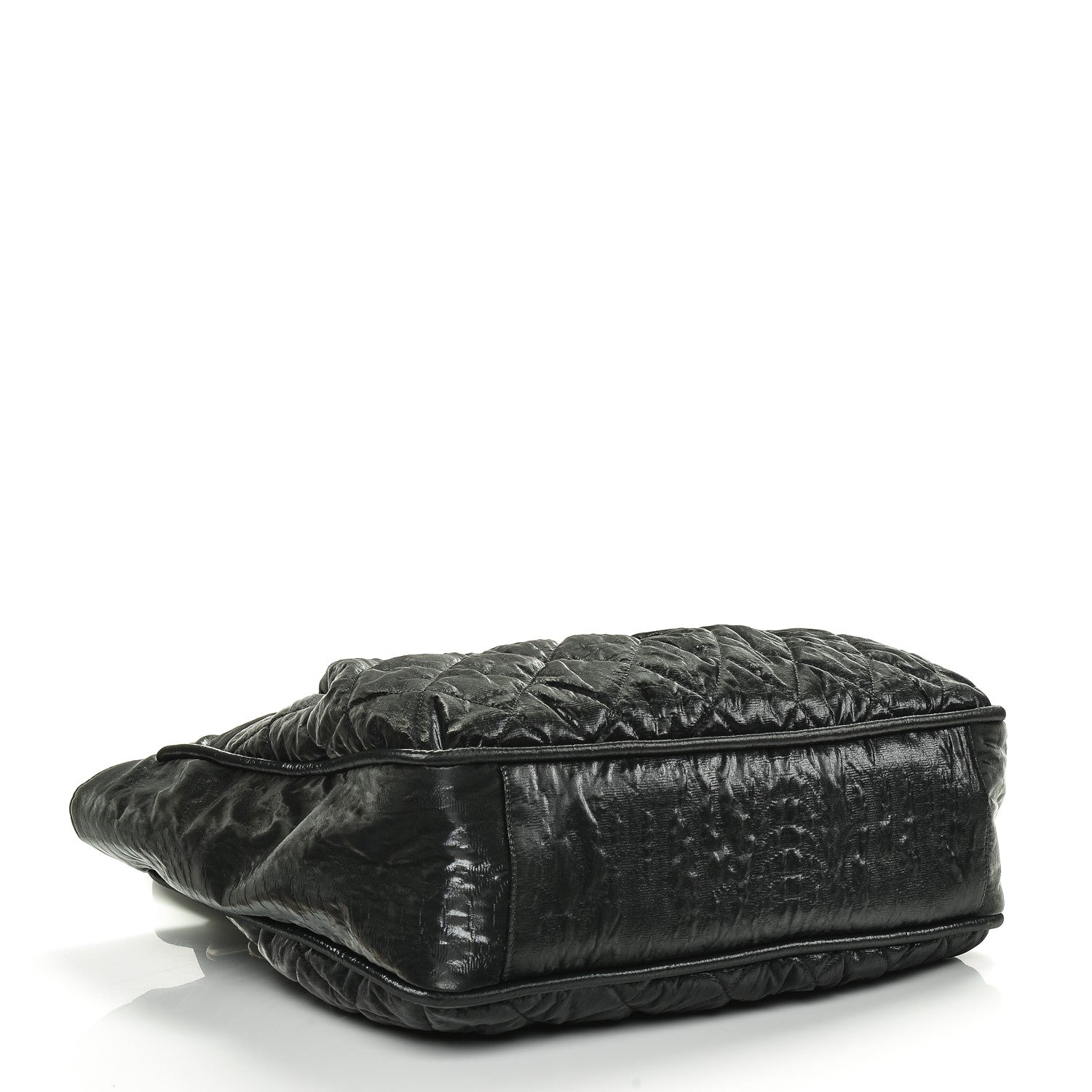 Chanel Crinkled Coated Canvas Le Marais Large Tote Black 4 of 7