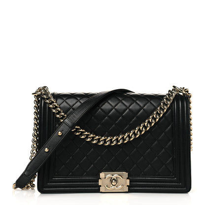 Chanel Lambskin Quilted New Medium Boy Flap Black 1 of 11