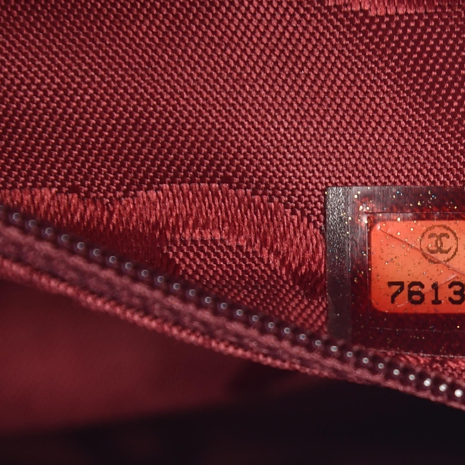 Chanel Caviar Square Stitched Medium Flap Burgundy 8 of 8