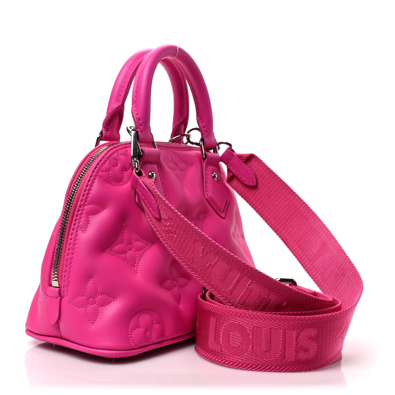 Louis Vuitton Calfskin Bubblegram Alma BB Rose Miami 2 of 9